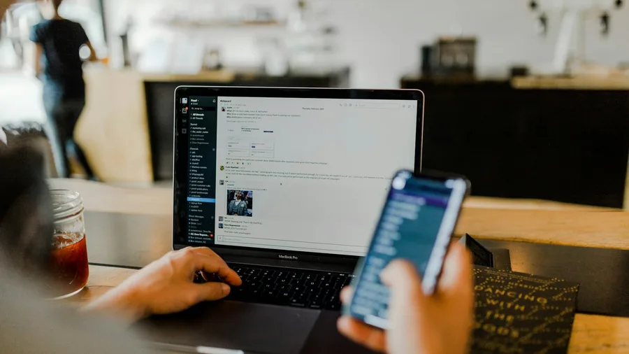 Person using a mobile banking app on smartphone